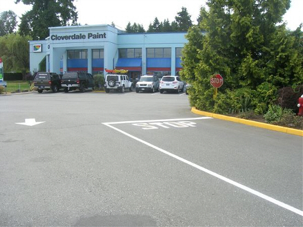 Speed Bumps, Line Painting and Directional Striping for Business Park in South Surrey BC
