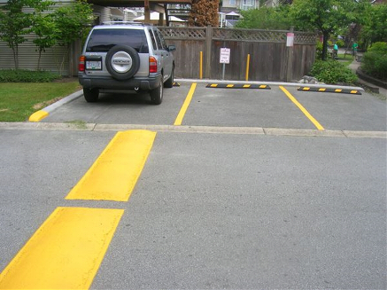 Speed Bumps & Line Painting for Commercial Complex in South Surrey BC