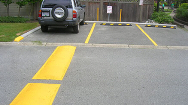 Speed Bumps in Commercial Parking Lot in South Surrey