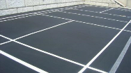 Line Striping on Pavement Badminton Court